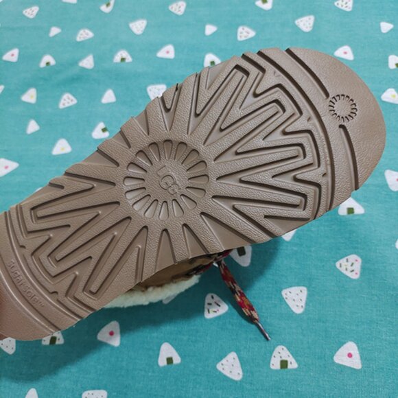 Ugg Women Funkarra Cabin Cuff Chestnut Ankle Platform Shoes - Picture 4 of 7